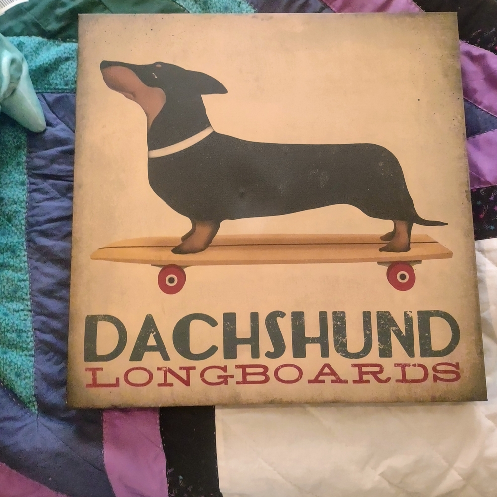 Dachshund Longboards Wall Art